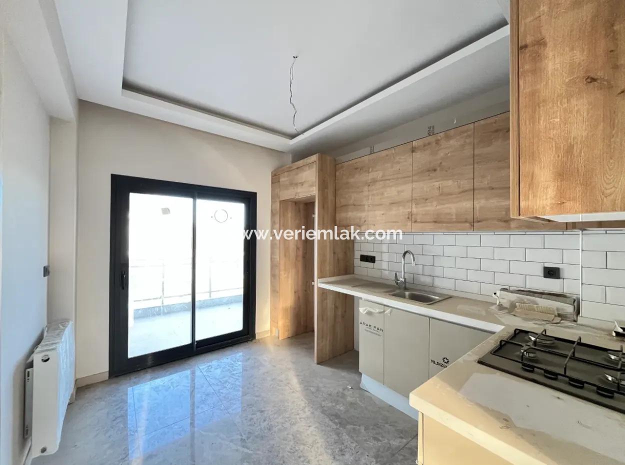 2 1 Brand New Apartment In Seferihisar With Separate Kitchen, Balcony And 3 Built-In Sets!