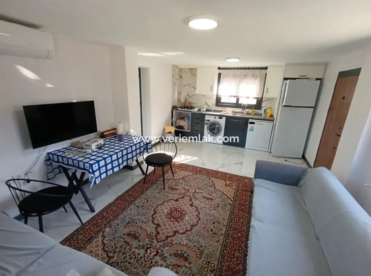 1 1 Apartment With Garden For Rent In Seferihisar Gözsüzler