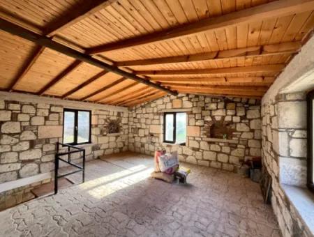 Stone House And Olive Grove In 1800 M² Plot In Seferihisar Kavakdere