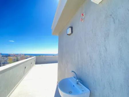 3 1 Duplex Villa For Sale With Sea View Pool And Parking Lot In Seferihisar Akarcada